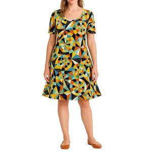 LuLaRoe Scarlett Bright Geometric Pattern | XS